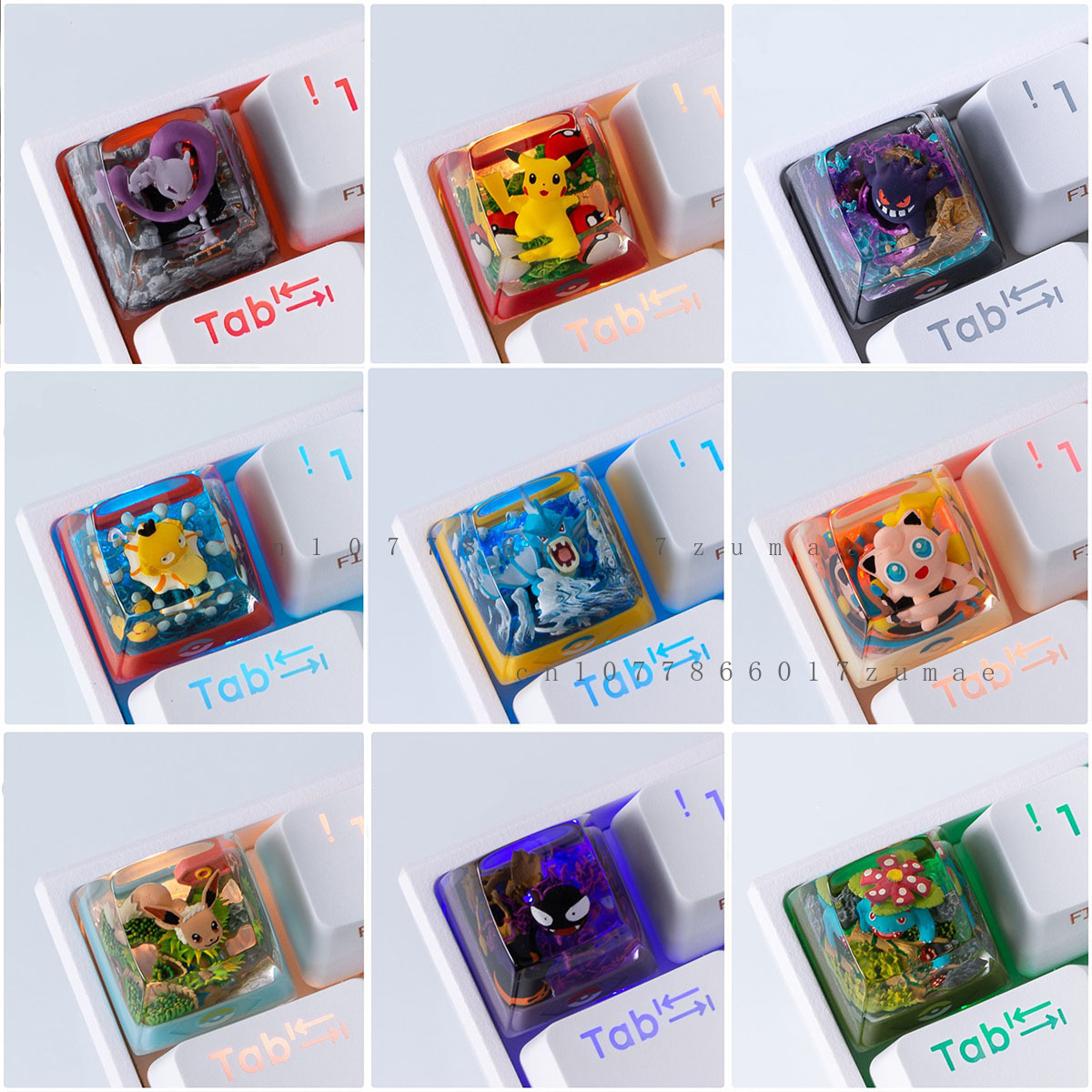 Pokemon Anime Keycaps Gengar P - đánh giá và giá Board Game Diy