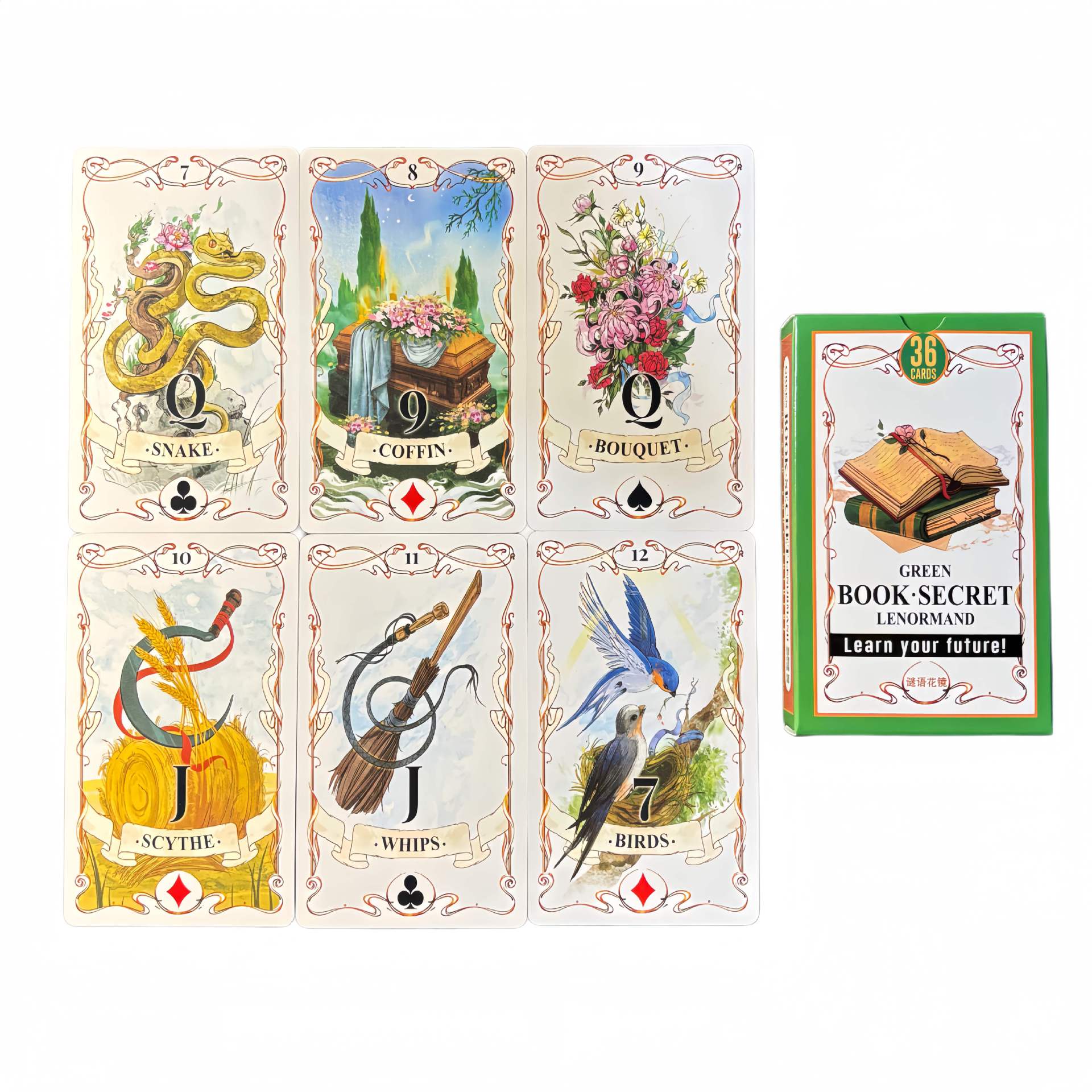 Green Book Secret Lenormand Or - đánh giá và giá Board Game Of Life