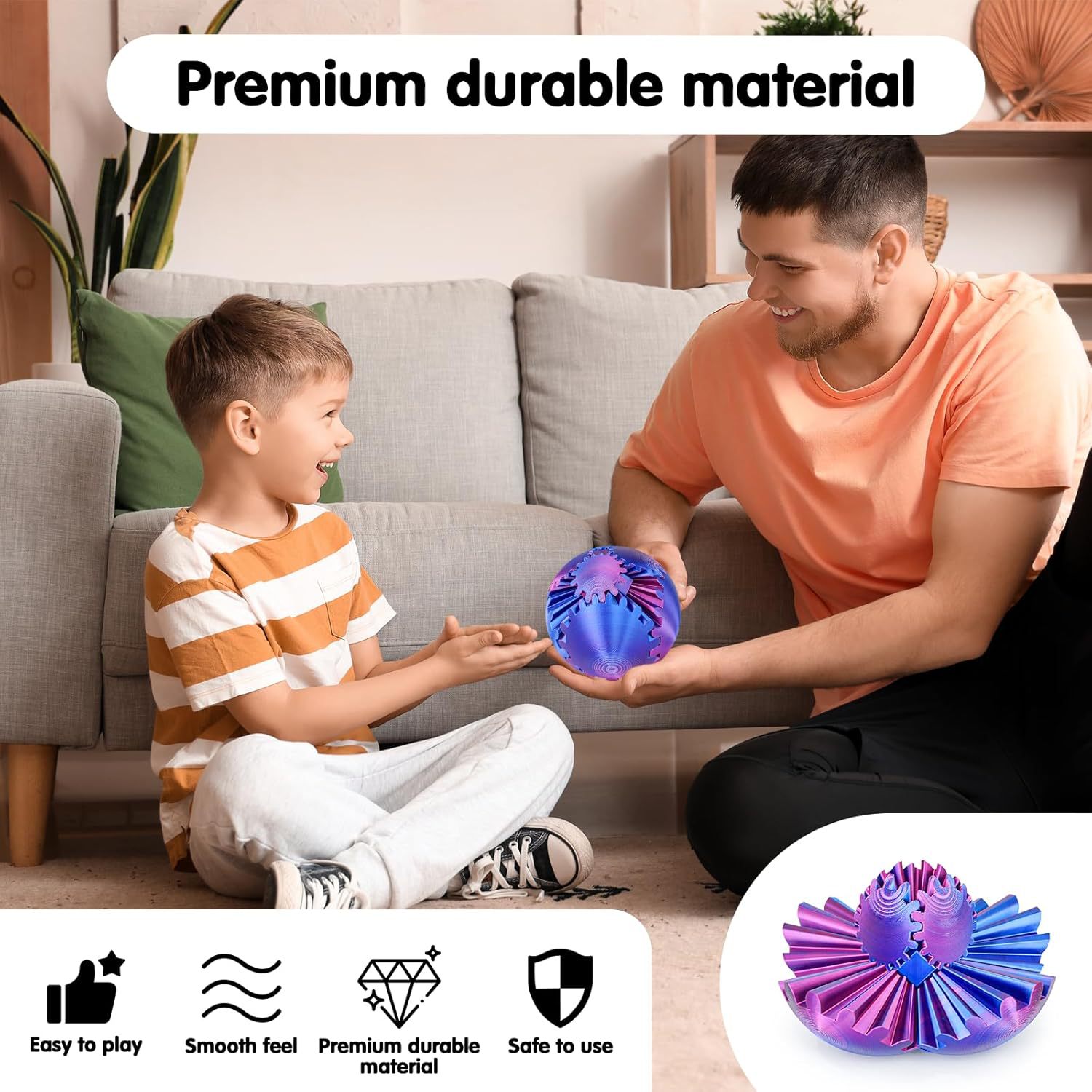 Creative 3D Printed Gear Ball  - đánh giá và giá Board Game Name