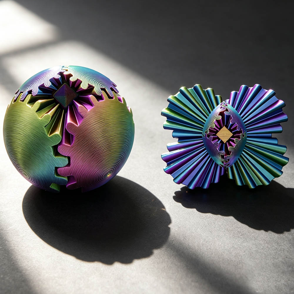 Creative 3D Printed Gear Ball  - đánh giá và giá Board Game Name