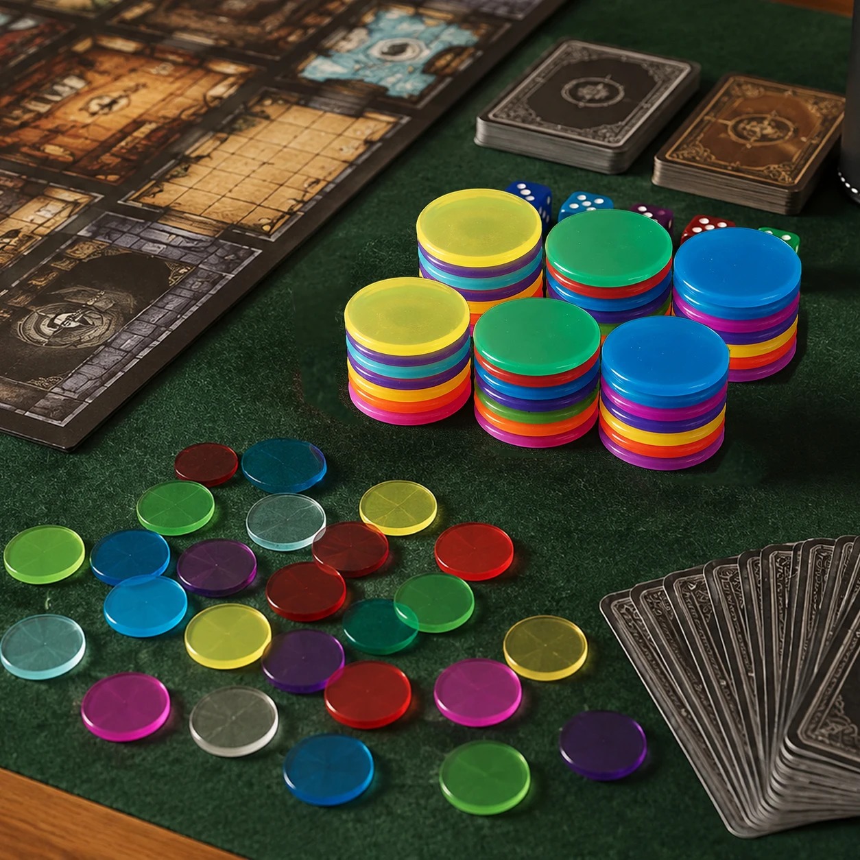 100/300Pcs  Plastic Chips DIY  - đánh giá và giá Board Game Hegemony